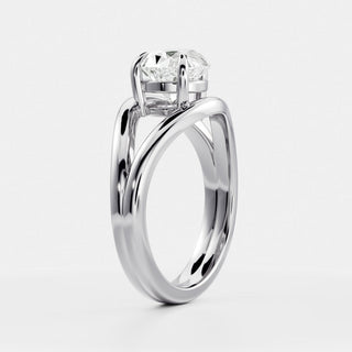 Oval Three Stone Lab Grown Diamond Engagement Ring