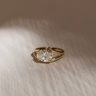 Oval Three Stone Lab Grown Diamond Engagement Ring