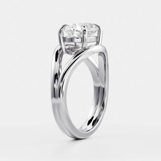Oval Three Stone Lab Grown Diamond Engagement Ring