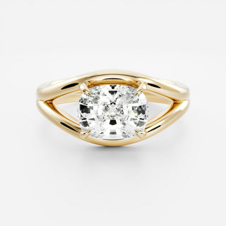Oval Three Stone Lab Grown Diamond Engagement Ring