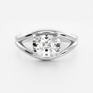 Oval Three Stone Lab Grown Diamond Engagement Ring
