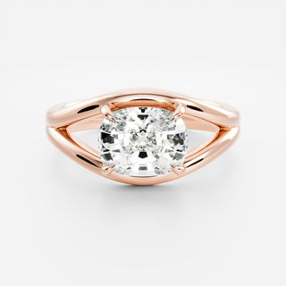 Oval Three Stone Lab Grown Diamond Engagement Ring