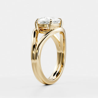Oval Three Stone Lab Grown Diamond Engagement Ring