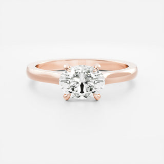 Oval Three Stone Lab Grown Diamond Engagement Ring