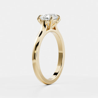 Oval Three Stone Lab Grown Diamond Engagement Ring
