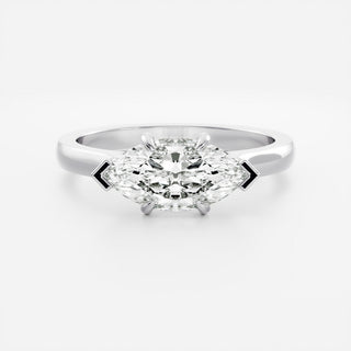 Oval Three Stone Lab Grown Diamond Engagement Ring