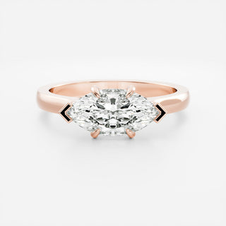 Oval Three Stone Lab Grown Diamond Engagement Ring