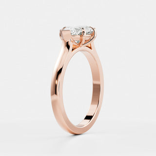 Oval Three Stone Lab Grown Diamond Engagement Ring