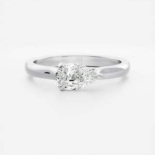 Oval Three Stone Lab Grown Diamond Engagement Ring