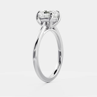 Oval Three Stone Lab Grown Diamond Engagement Ring