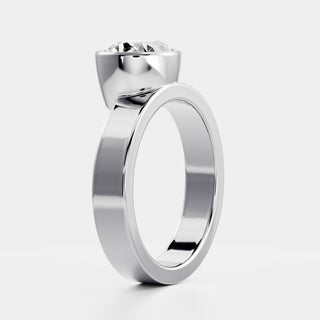 Oval Three Stone Lab Grown Diamond Engagement Ring