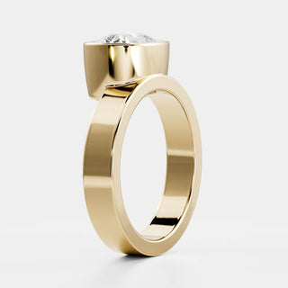 Oval Three Stone Lab Grown Diamond Engagement Ring