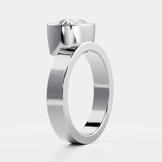 Oval Three Stone Lab Grown Diamond Engagement Ring