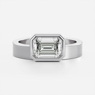 Oval Three Stone Lab Grown Diamond Engagement Ring