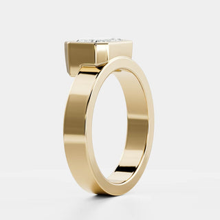 Oval Three Stone Lab Grown Diamond Engagement Ring