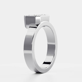 Oval Three Stone Lab Grown Diamond Engagement Ring