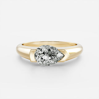 Oval Three Stone Lab Grown Diamond Engagement Ring