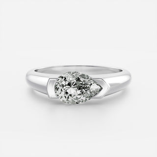 Oval Three Stone Lab Grown Diamond Engagement Ring