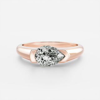 Oval Three Stone Lab Grown Diamond Engagement Ring