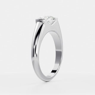 Oval Three Stone Lab Grown Diamond Engagement Ring