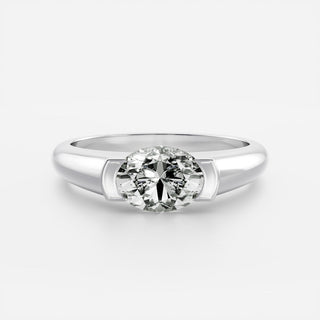 Oval Three Stone Lab Grown Diamond Engagement Ring