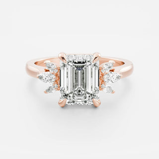 Oval Three Stone Lab Grown Diamond Engagement Ring