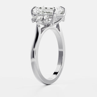 Oval Three Stone Lab Grown Diamond Engagement Ring