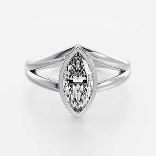 Oval Three Stone Lab Grown Diamond Engagement Ring