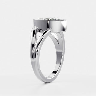 Oval Three Stone Lab Grown Diamond Engagement Ring