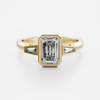Oval Three Stone Lab Grown Diamond Engagement Ring
