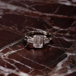 Oval Three Stone Lab Grown Diamond Engagement Ring