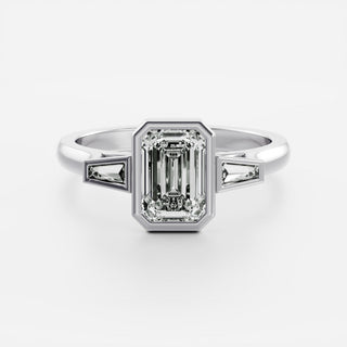 Oval Three Stone Lab Grown Diamond Engagement Ring