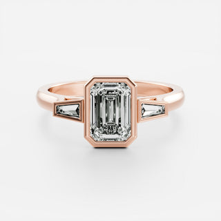 Oval Three Stone Lab Grown Diamond Engagement Ring