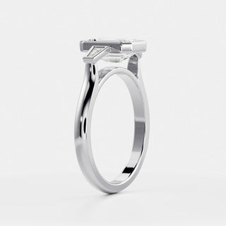 Oval Three Stone Lab Grown Diamond Engagement Ring