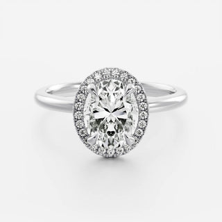 Oval Three Stone Lab Grown Diamond Engagement Ring