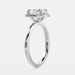 Oval Three Stone Lab Grown Diamond Engagement Ring