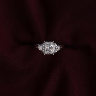 Oval Three Stone Lab Grown Diamond Engagement Ring