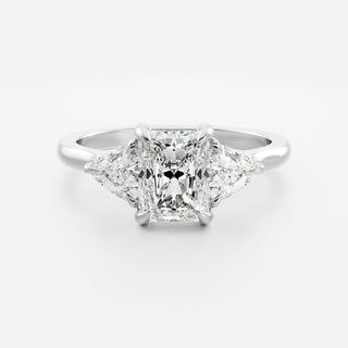Oval Three Stone Lab Grown Diamond Engagement Ring