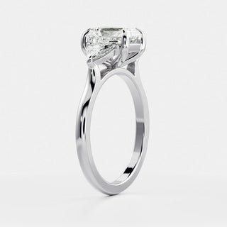 Oval Three Stone Lab Grown Diamond Engagement Ring
