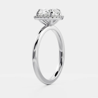 Oval Three Stone Lab Grown Diamond Engagement Ring