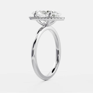 Oval Three Stone Lab Grown Diamond Engagement Ring