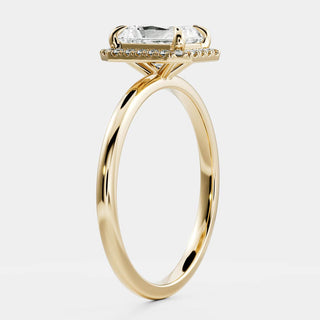 Oval Three Stone Lab Grown Diamond Engagement Ring