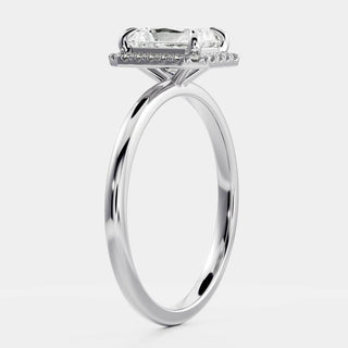 Oval Three Stone Lab Grown Diamond Engagement Ring