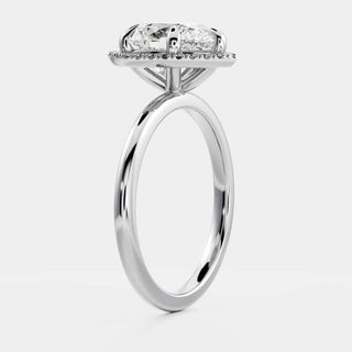 Oval Three Stone Lab Grown Diamond Engagement Ring
