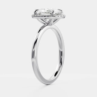 Oval Three Stone Lab Grown Diamond Engagement Ring
