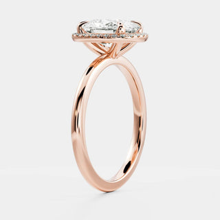 Oval Three Stone Lab Grown Diamond Engagement Ring