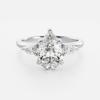 Oval Three Stone Lab Grown Diamond Engagement Ring