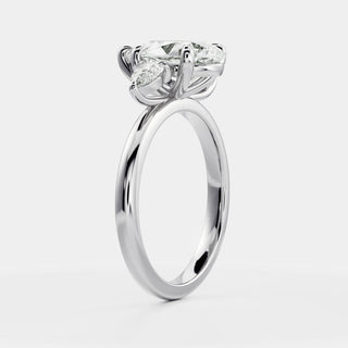 Oval Three Stone Lab Grown Diamond Engagement Ring