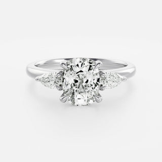 Oval Three Stone Lab Grown Diamond Engagement Ring