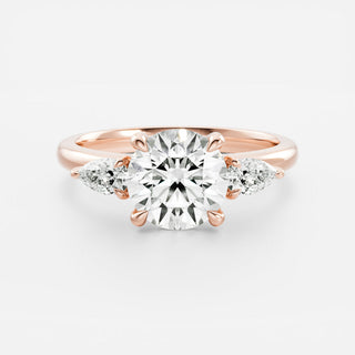 Oval Three Stone Lab Grown Diamond Engagement Ring